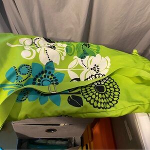 Vera Bradley Lime Green Lined Laundry Bag, NWOT